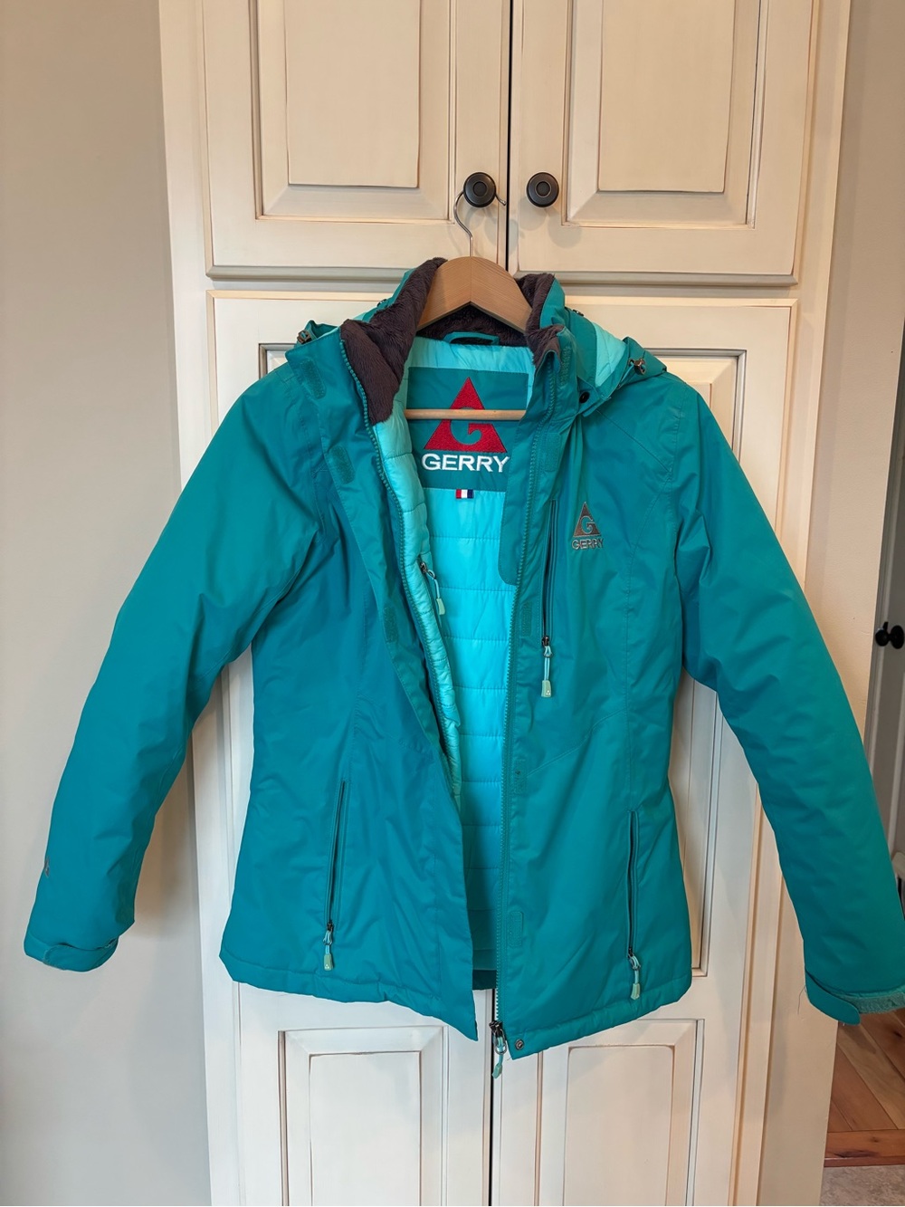 Gerry Weber Teal Ski Snow Coat with Hood